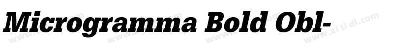 Microgramma Bold Obl字体转换
